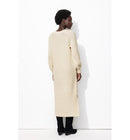 Robe-pull Côtelée Femme - Naturel Uni Clair