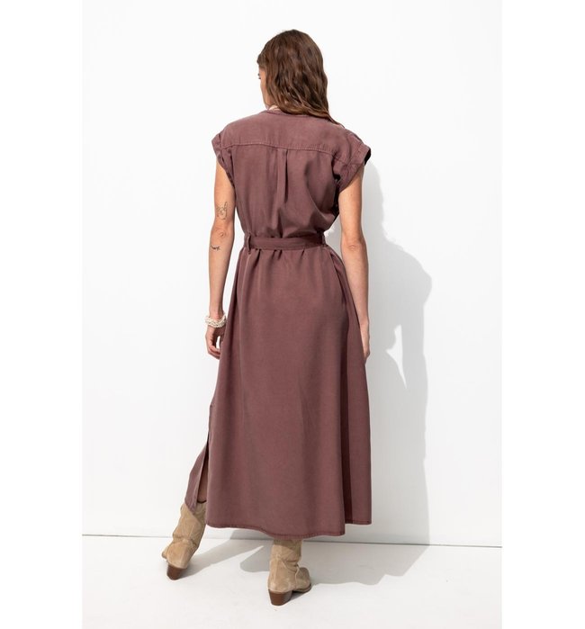 Robe-chemise Unie Femme - Violet Uni Colore