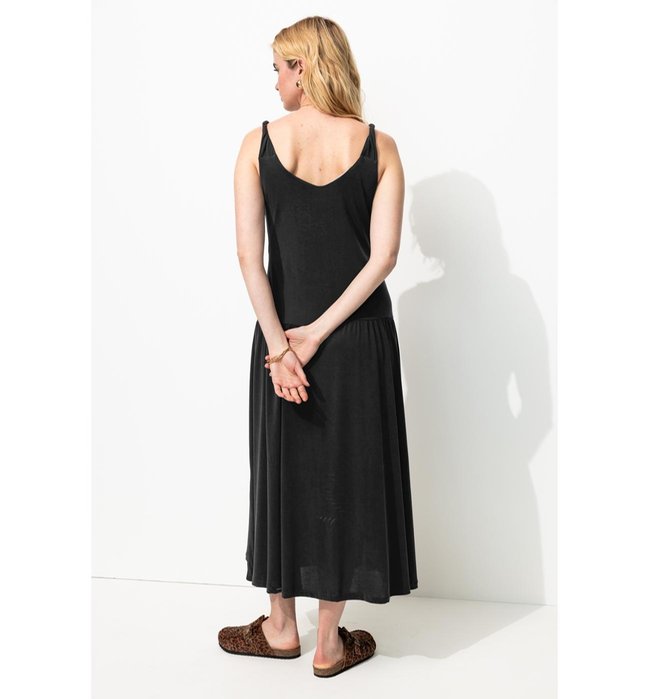 Robe-débardeur Unie Femme - Noir Uni Fonce