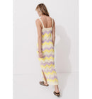 Robe Longue en Maille Femme - Multicolore Raye