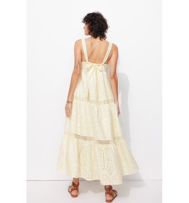 Robe en Broderie Anglaise - Naturel Uni Clair