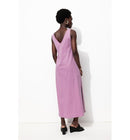 Robe Longue en Jersey Femme - Violet Uni Colore