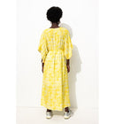 Robe Longue Imprimée Femme - Jaune Imprime