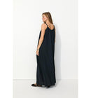 Robe Longue à Bretelles Femme - Bleu Uni Fonce