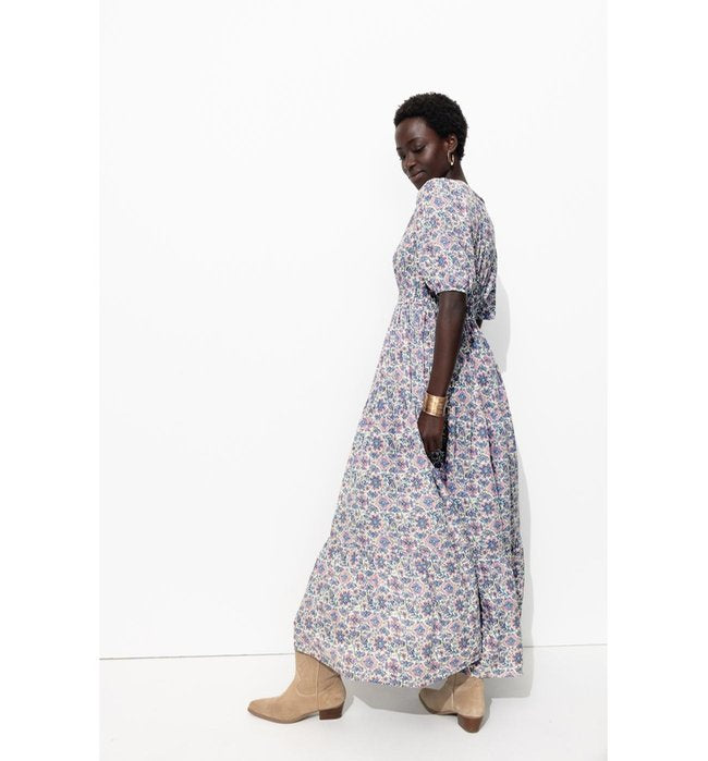 Robe Longue Imprimée Femme - Naturel Imprime