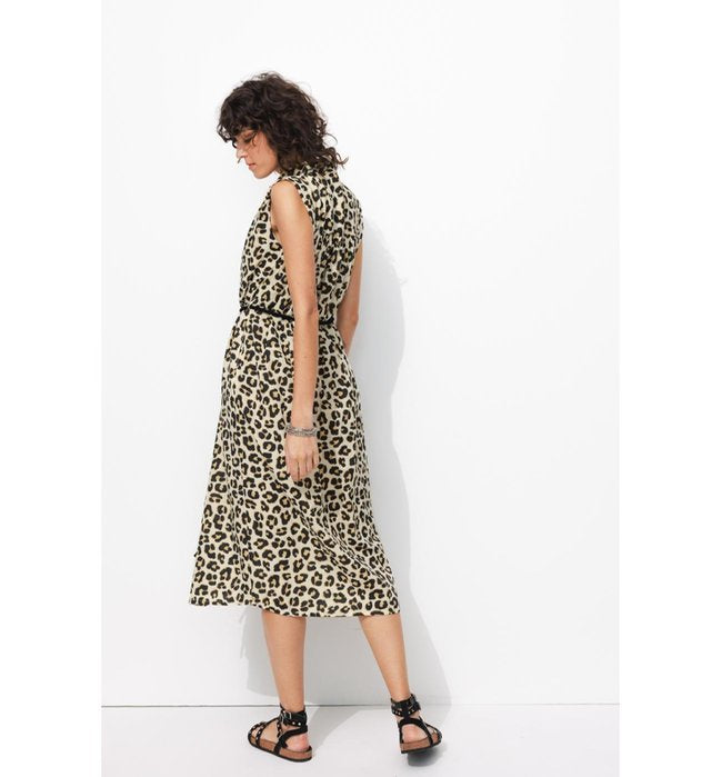 Robe-chemise Léopard Femme - Naturel Imprime