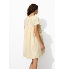 Robe Courte Babydoll Femme - Naturel Uni Clair