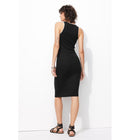 Robe-débardeur en Jersey Femme - Noir Uni Fonce