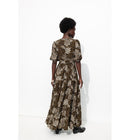 Longue Robe Léopard Femme - Kaki Imprime