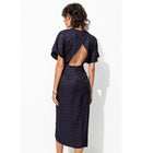Robe Midi Éco-conçue - Bleu Uni Fonce