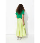 Jupe Longue Rayée Femme - Jaune Raye