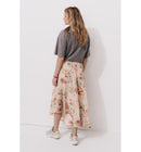 Jupe Midi Asymétrique Imprimée - Rose Imprime
