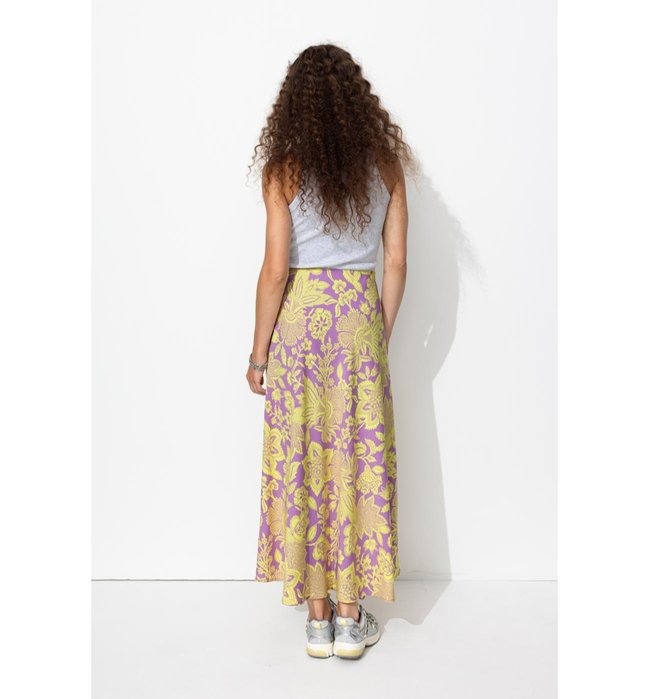 Jupe Longue Imprimée Femme - Violet Imprime