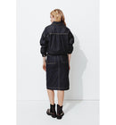 Jupe Midi en Jean Brut - Jeans Uni Fonce