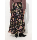 Longue Jupe Imprimée Femme - Noir Imprime
