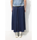 Jupe Longue en Satin Femme - Bleu Uni Fonce