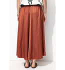 Jupe Longue en Satin Femme - Marron Uni Clair