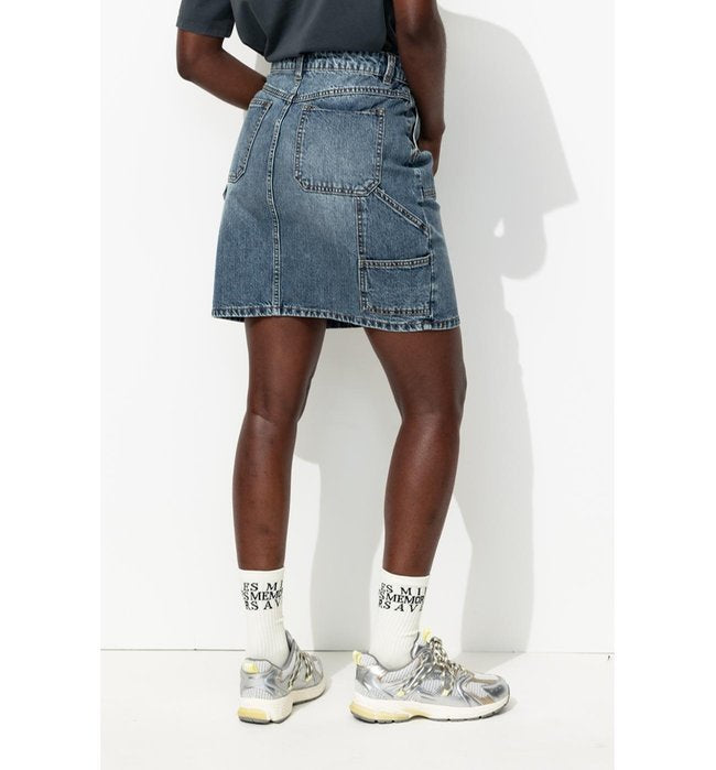Jupe Courte en Jean Brut Femme - Jeans Uni Fonce