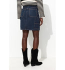 Jupe Courte en Jean Brut Femme - Jeans Uni Fonce