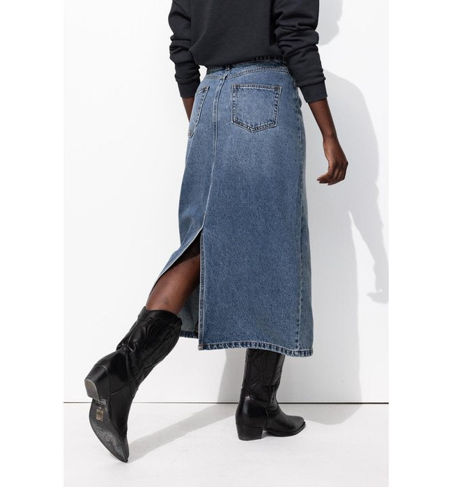 Jupe Longue en Jean Femme - Jeans Uni Fonce