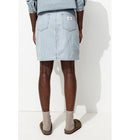 Jupe Courte en Jean Rayé Femme - Multicolore Raye