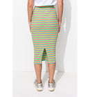 Jupe Midi Rayée Femme - Multicolore Raye