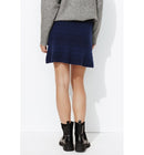Jupe Courte en Tricot Femme - Bleu Uni Fonce