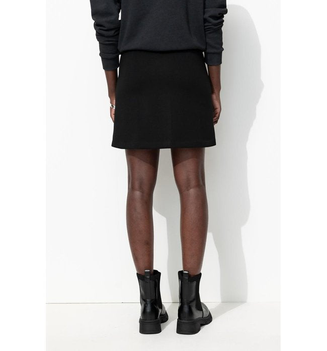 Mini-jupe Trapèze Femme - Noir Uni Fonce