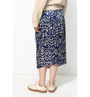 Jupe Midi Imprimée Femme - Bleu Imprime