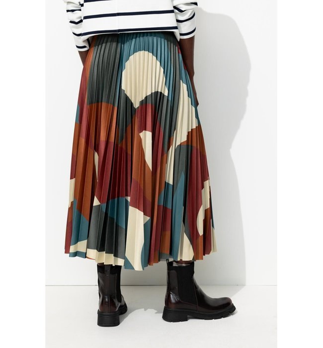 Luna Jupe Plissée Femme - Multicolore Imprime