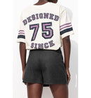 Jupe-short Rayée Femme - Gris Raye