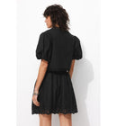 Jupe Courte Broderie Anglaise - Noir Uni Fonce