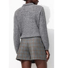 Jupe-short à Carreaux Femme - Gris Carreaux