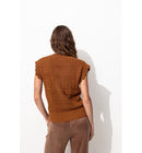 Pull Ajouré Femme - Grège Uni Fonce