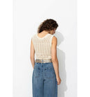 Pull au Crochet Recto/verso - Naturel Uni Clair