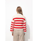 Pull Marin Rayé Femme - Rouge Raye