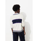 Pull Polo Rayé Femme - Naturel Raye