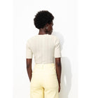 Pull Manches Courtes - Naturel Uni Clair