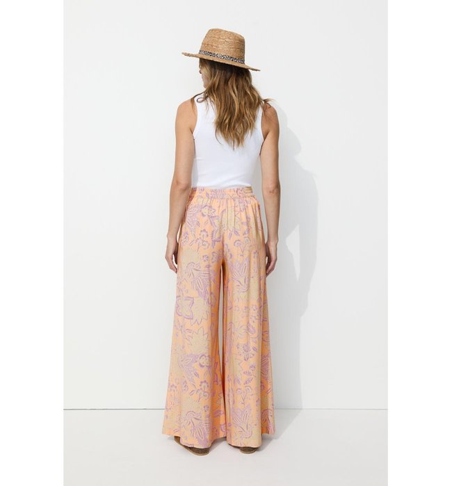 Pantalon Large Imprimé Femme - Rose Imprime