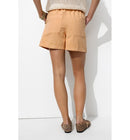 Short Uni en Toile Femme - Rose Uni Colore
