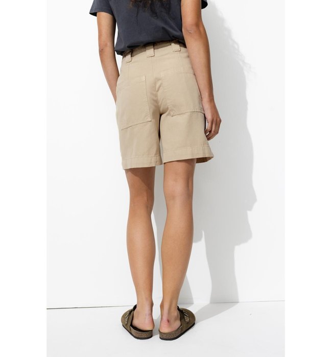 Short Uni en Toile Femme - Naturel Uni Clair