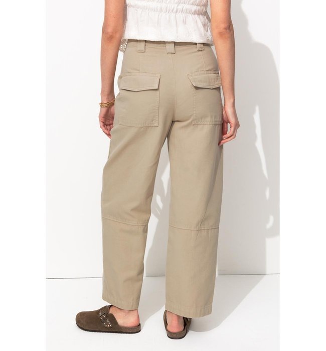 Pantalon en Toile Femme - Naturel Uni Clair