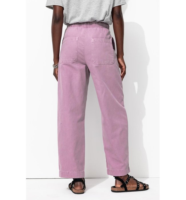 Pantalon Balloon en Toile - Violet Uni Colore