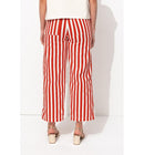 Pantalon Court Rayé Femme - Rouge Raye