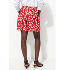 Short Taille Haute Éco-conçu - Rouge Imprime