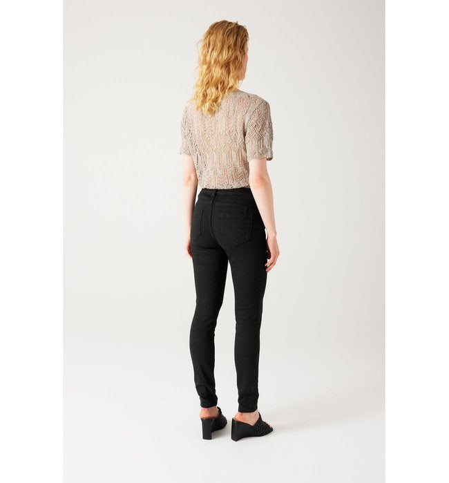 Ernest Jean Skinny Push Up - Noir Uni Fonce