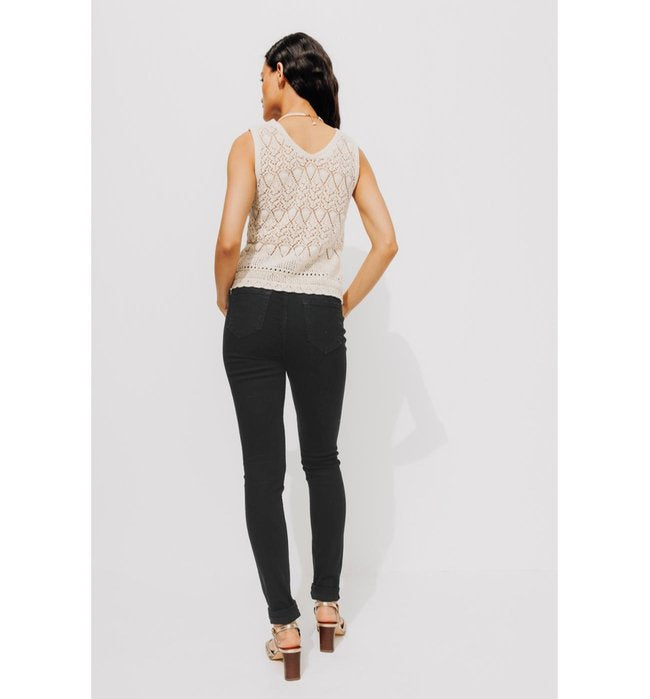 Gaspard Jean Skinny Femme - Noir Uni Fonce