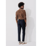 Pantalón jogger para mujer, color liso, azul oscuro