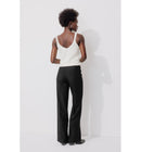 Pantalon de Tailleur Femme - Noir Uni Fonce