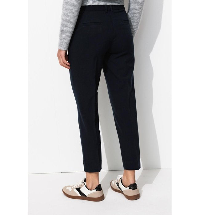 Pantalon Cigarette Uni Femme - Bleu Uni Fonce